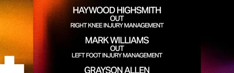 开元棋牌APP-太阳伤病更新：马克-威廉姆斯与格雷森-阿伦缺席今日比赛